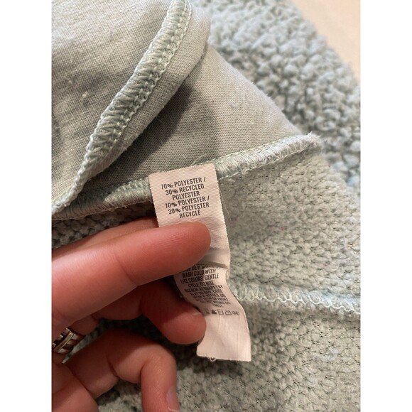 Aerie Jacket Women Medium Light Green Pull Over Button Fleece Pockets Loungewear - Picture 4 of 7